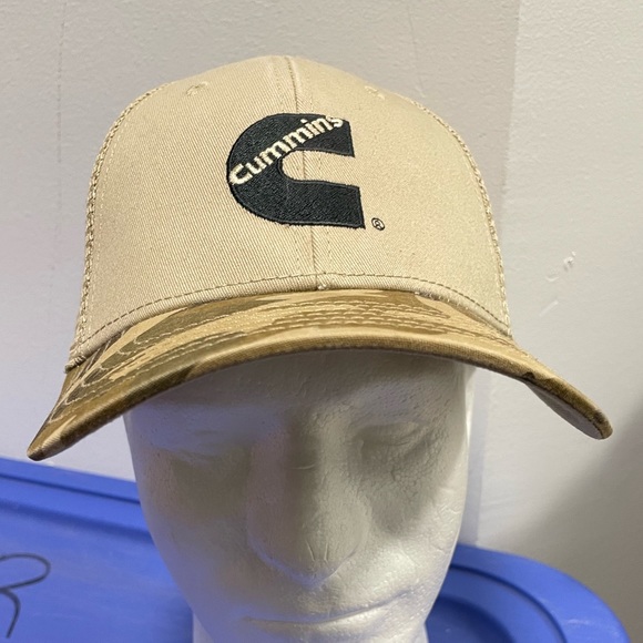 Cummins Diesel Camo Camouflage Bill Snapback Tan Mesh Cap/Hat - Picture 2 of 11